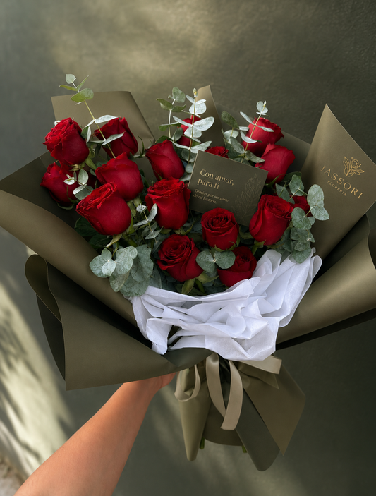 Pasión JASSORI | Ramo de Rosas Rojas Premium