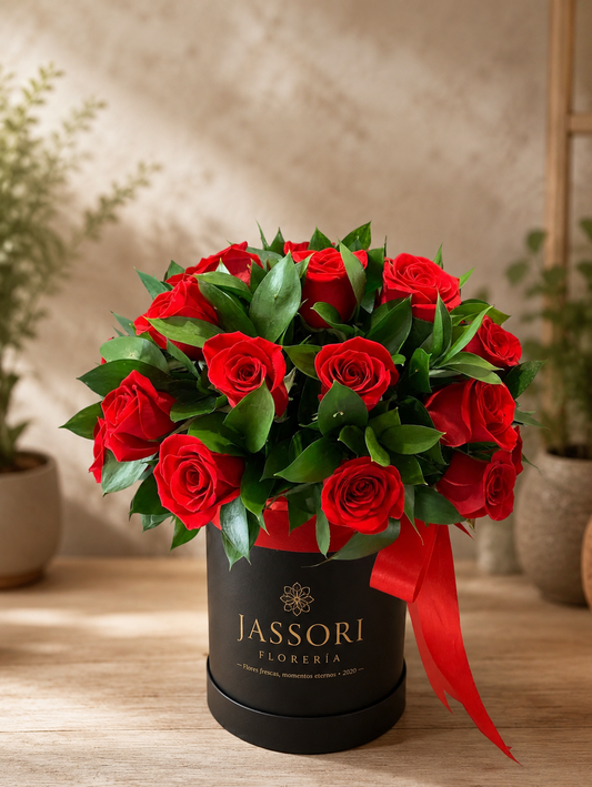 ÉLITE RUBÍ | 24 Rosas Premium
